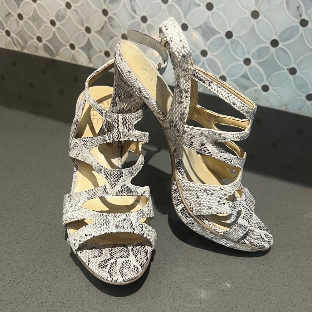 Naturalizer Snakeskin Strappy Sandals